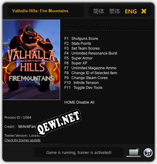 Valhalla Hills: Fire Mountains: Читы, Трейнер +11 [MrAntiFan]