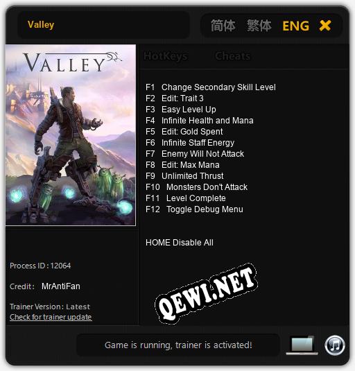 Valley: ТРЕЙНЕР И ЧИТЫ (V1.0.32)