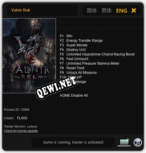 Valnir Rok: Читы, Трейнер +11 [FLiNG]
