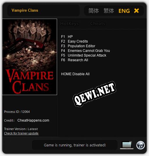 Vampire Clans: Трейнер +6 [v1.9]