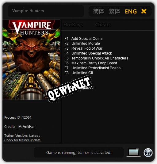Vampire Hunters: Читы, Трейнер +8 [MrAntiFan]