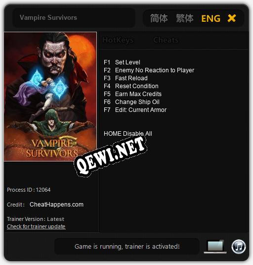 Vampire Survivors: Трейнер +7 [v1.6]