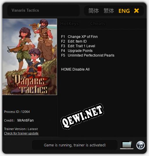 Vanaris Tactics: Трейнер +5 [v1.2]