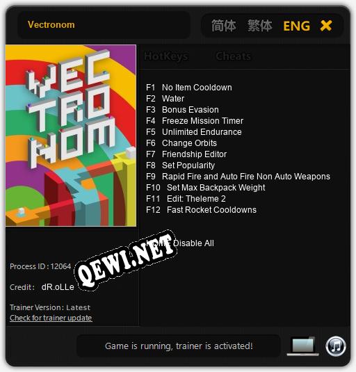 Vectronom: Читы, Трейнер +12 [dR.oLLe]