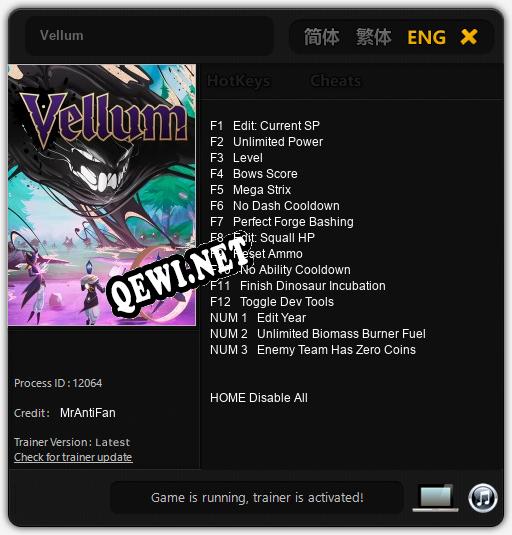 Vellum: Трейнер +15 [v1.4]