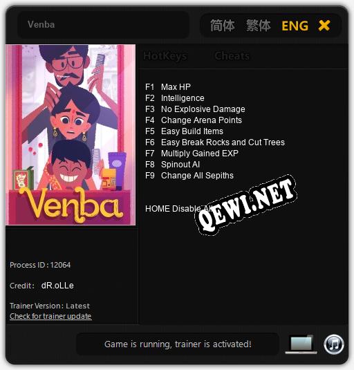 Трейнер для Venba [v1.0.1]