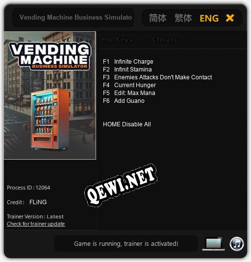 Трейнер для Vending Machine Business Simulator [v1.0.5]