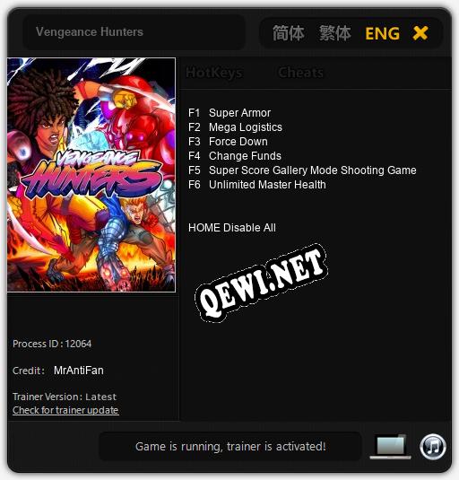 Vengeance Hunters: Трейнер +6 [v1.8]