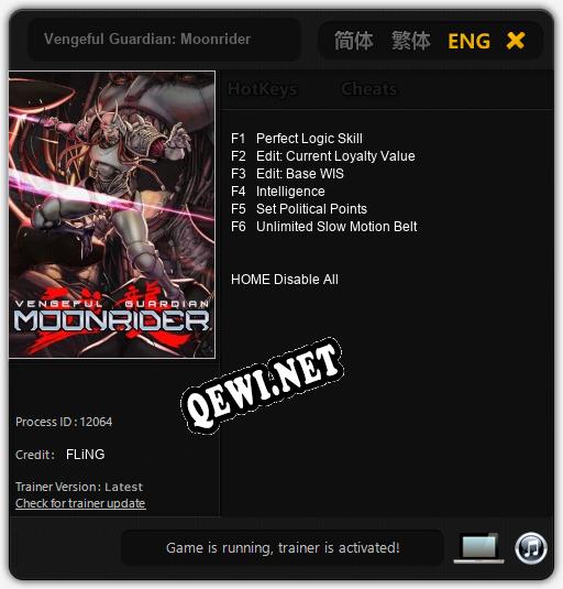 Трейнер для Vengeful Guardian: Moonrider [v1.0.8]