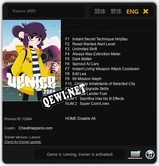 Трейнер для Venice 2089 [v1.0.6]