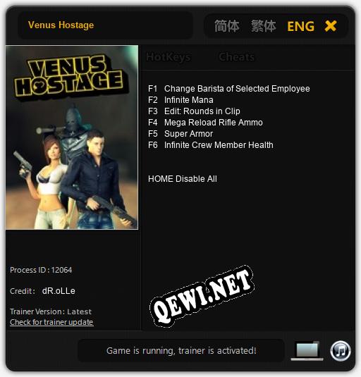 Трейнер для Venus Hostage [v1.0.9]