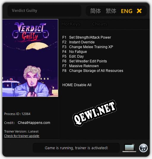 Verdict Guilty: ТРЕЙНЕР И ЧИТЫ (V1.0.67)