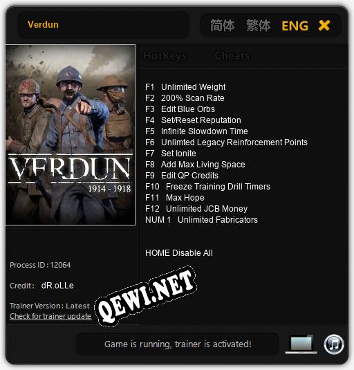 Verdun: Читы, Трейнер +13 [dR.oLLe]