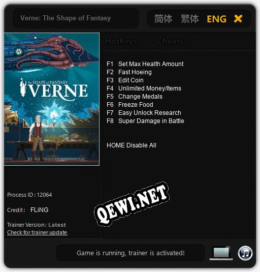 Verne: The Shape of Fantasy: Читы, Трейнер +8 [FLiNG]