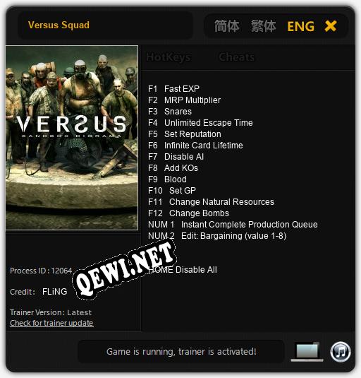 Versus Squad: Читы, Трейнер +14 [FLiNG]