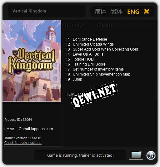 Vertical Kingdom: Трейнер +9 [v1.9]