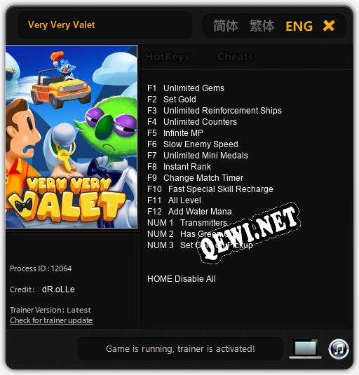 Very Very Valet: Трейнер +15 [v1.7]