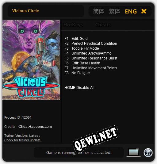 Vicious Circle: Читы, Трейнер +8 [CheatHappens.com]