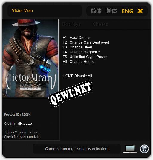 Victor Vran: Трейнер +6 [v1.3]