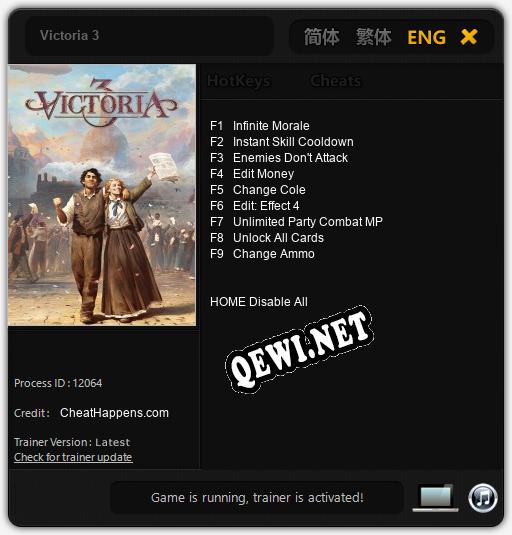 Victoria 3: Читы, Трейнер +9 [CheatHappens.com]