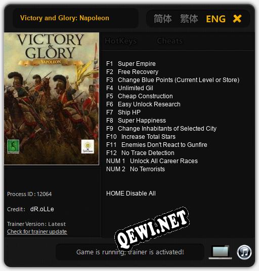 Victory and Glory: Napoleon: Читы, Трейнер +14 [dR.oLLe]