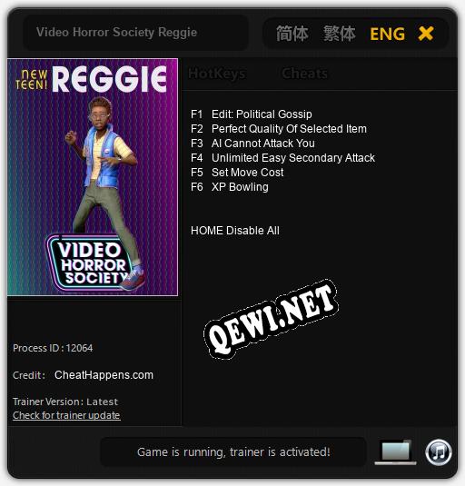 Video Horror Society Reggie: ТРЕЙНЕР И ЧИТЫ (V1.0.63)