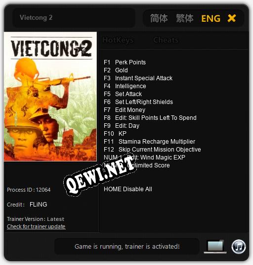 Vietcong 2: Читы, Трейнер +14 [FLiNG]