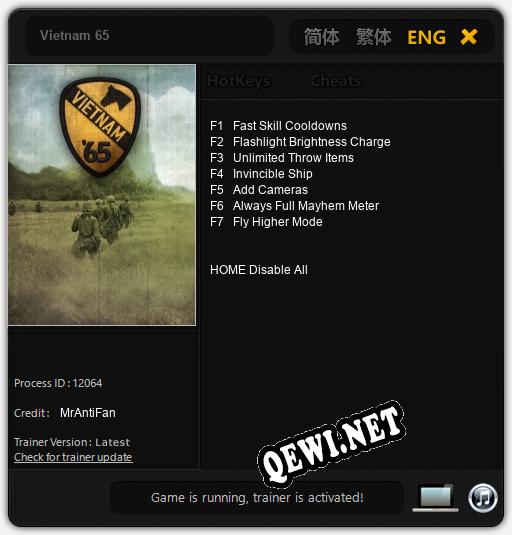 Vietnam 65: ТРЕЙНЕР И ЧИТЫ (V1.0.55)