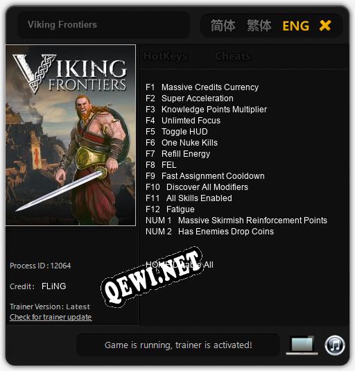 Viking Frontiers: ТРЕЙНЕР И ЧИТЫ (V1.0.79)