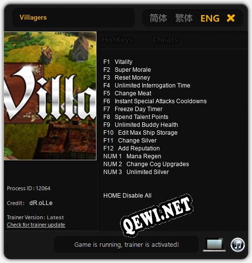Villagers: Читы, Трейнер +15 [dR.oLLe]
