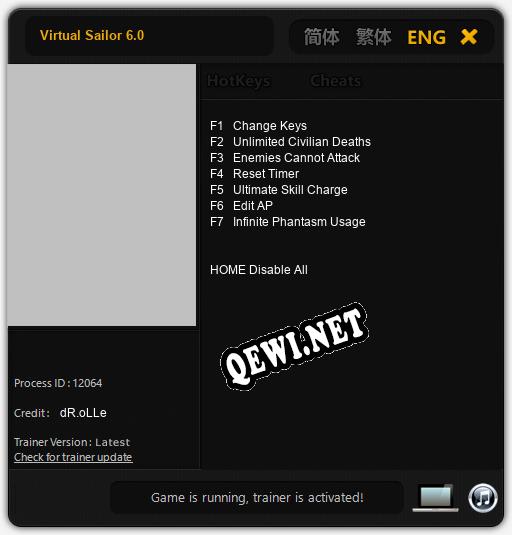 Virtual Sailor 6.0: Читы, Трейнер +7 [dR.oLLe]