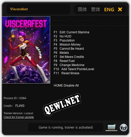 Viscerafest: ТРЕЙНЕР И ЧИТЫ (V1.0.52)