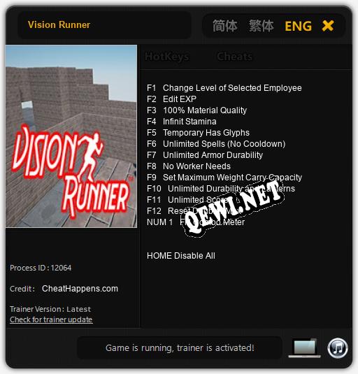Vision Runner: Читы, Трейнер +13 [CheatHappens.com]