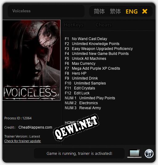 Трейнер для Voiceless [v1.0.1]
