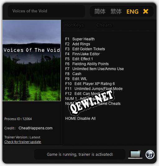Voices of the Void: ТРЕЙНЕР И ЧИТЫ (V1.0.55)