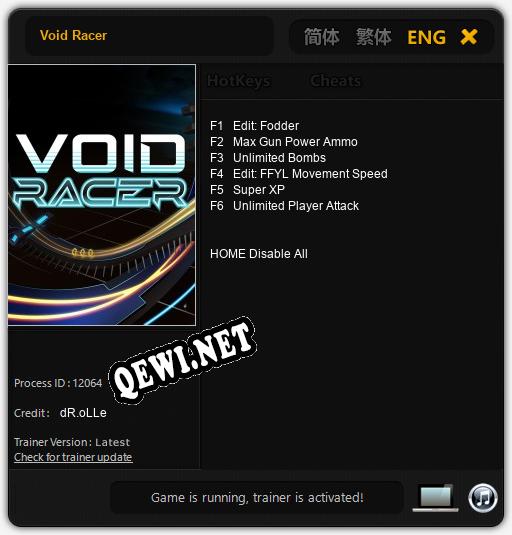 Void Racer: Трейнер +6 [v1.5]