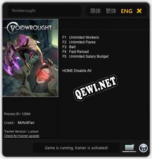 Voidwrought: ТРЕЙНЕР И ЧИТЫ (V1.0.52)