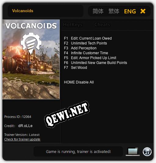Volcanoids: ТРЕЙНЕР И ЧИТЫ (V1.0.49)