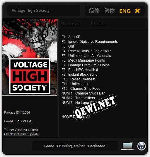 Voltage High Society: Читы, Трейнер +15 [dR.oLLe]