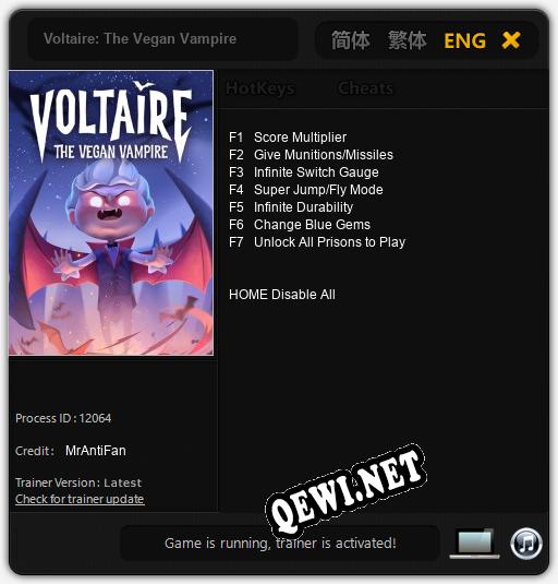 Voltaire: The Vegan Vampire: Читы, Трейнер +7 [MrAntiFan]