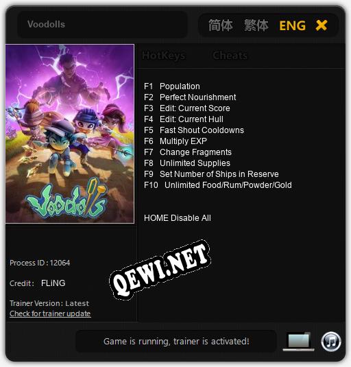 Трейнер для Voodolls [v1.0.3]