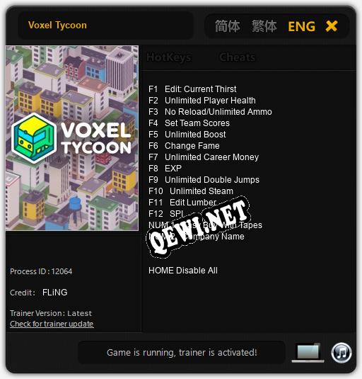 Трейнер для Voxel Tycoon [v1.0.9]