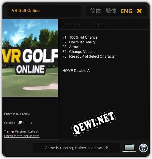 VR Golf Online: ТРЕЙНЕР И ЧИТЫ (V1.0.97)