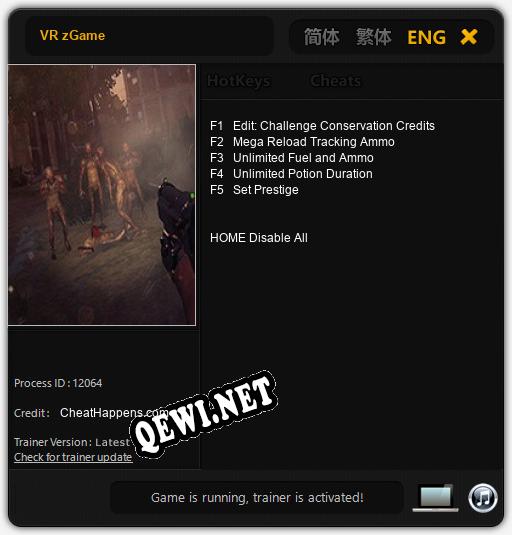 VR zGame: Трейнер +5 [v1.2]