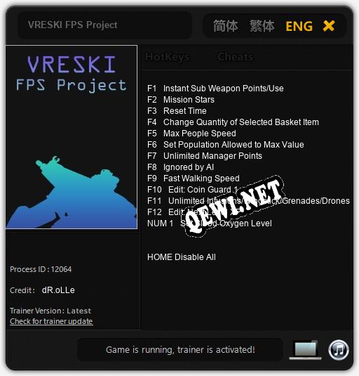 VRESKI FPS Project: ТРЕЙНЕР И ЧИТЫ (V1.0.34)
