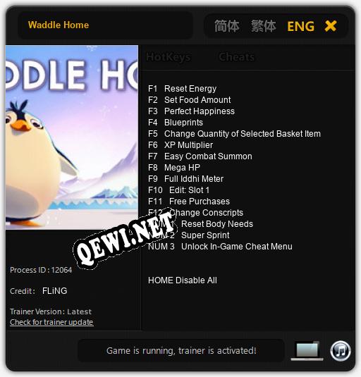 Трейнер для Waddle Home [v1.0.5]