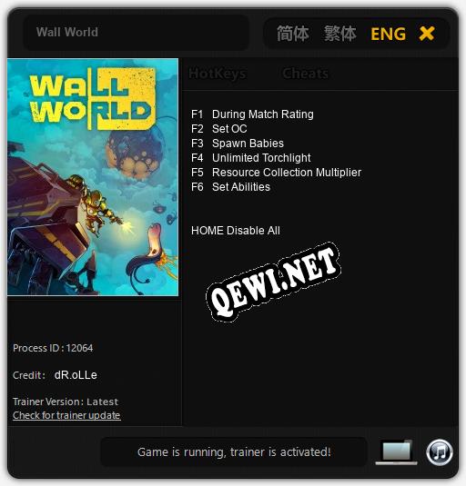 Wall World: Трейнер +6 [v1.1]