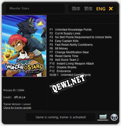 Wander Stars: Трейнер +13 [v1.7]