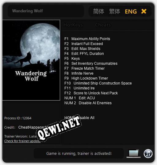Wandering Wolf: ТРЕЙНЕР И ЧИТЫ (V1.0.15)