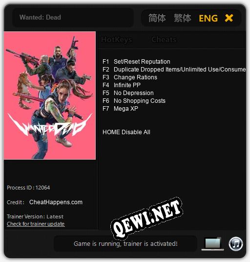 Wanted: Dead: ТРЕЙНЕР И ЧИТЫ (V1.0.81)
